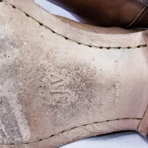 JOHN VARVATOS ITALIAN MEN CHUKKA CAPTOE BOOTS TAN LEATHER SIZE 9 EUC * main image 8